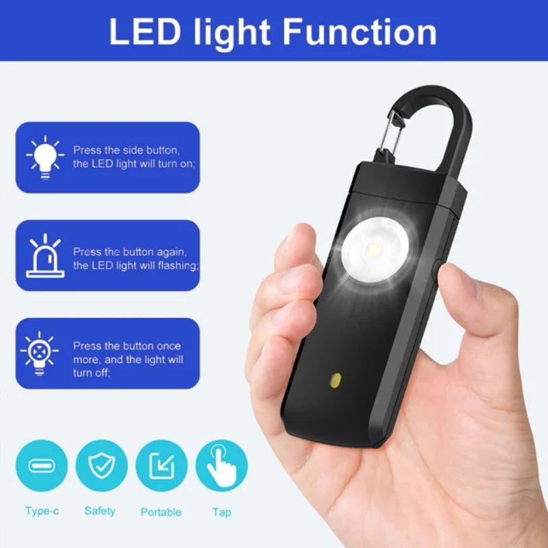 🔥🔥Verkaufsschlager🎁 130 dB laute Sirene mit Blinklicht – Notfall-Sicherheitsalarm