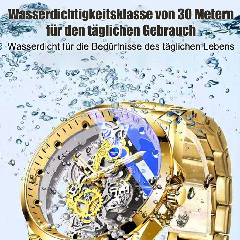 Beliebte automatische Tourbillon-Uhr mit beidseitigem Skeleton-Zifferblatt, nicht mechanisches Uhrwerk (50% Rabatt im Double-Eleven-Event!!!).