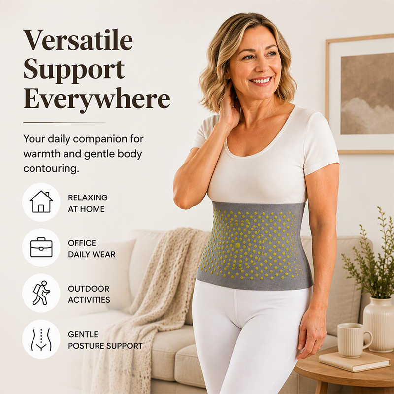 🔥 Hoch elastischer Winter-Taillenschutz für Damen | Flexible Wärme und Unterstützung für den Rumpf – trägt unter der Kleidung kaum auf ✨