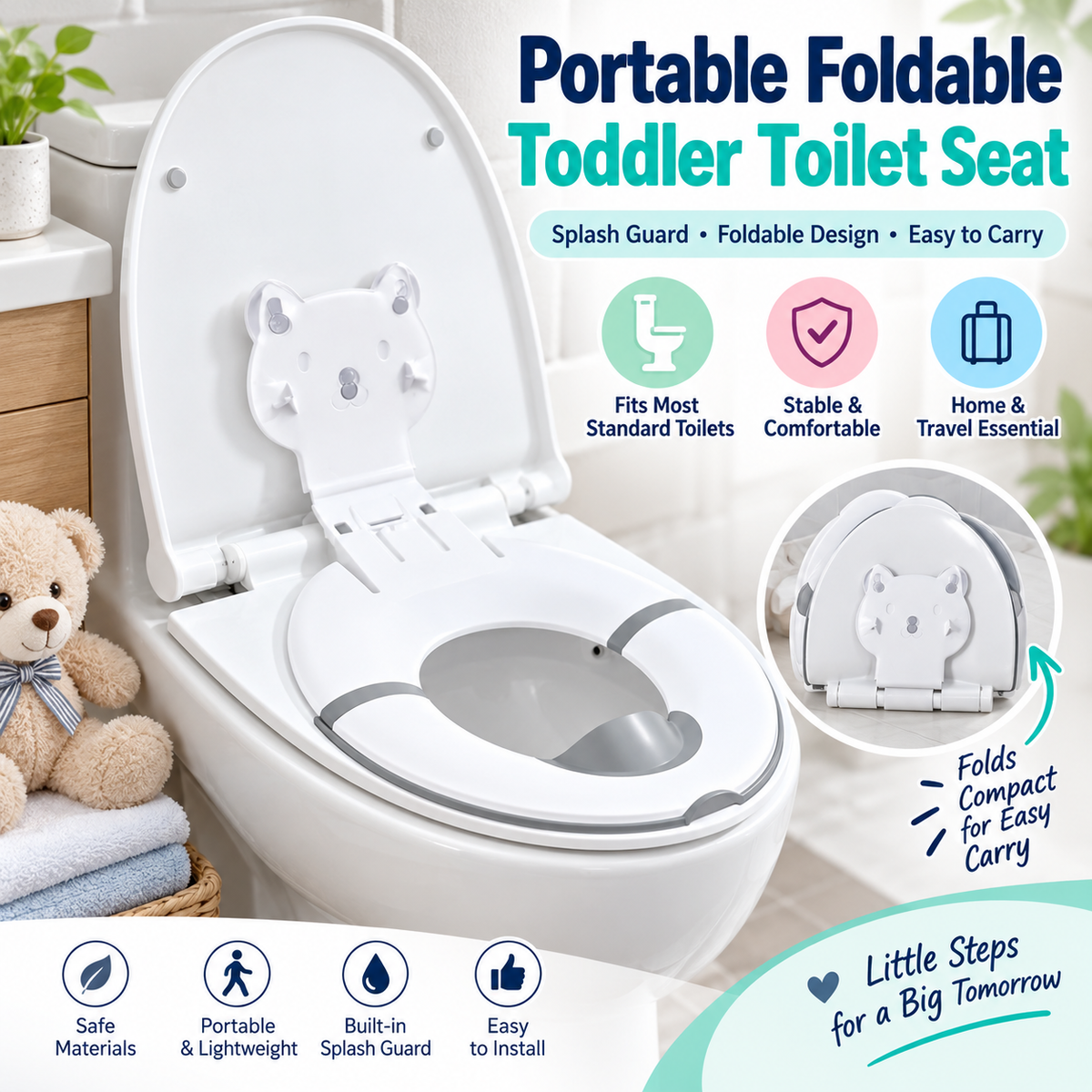 Faltbarer Toilettensitz für Kinder zur Töpfchenerziehung