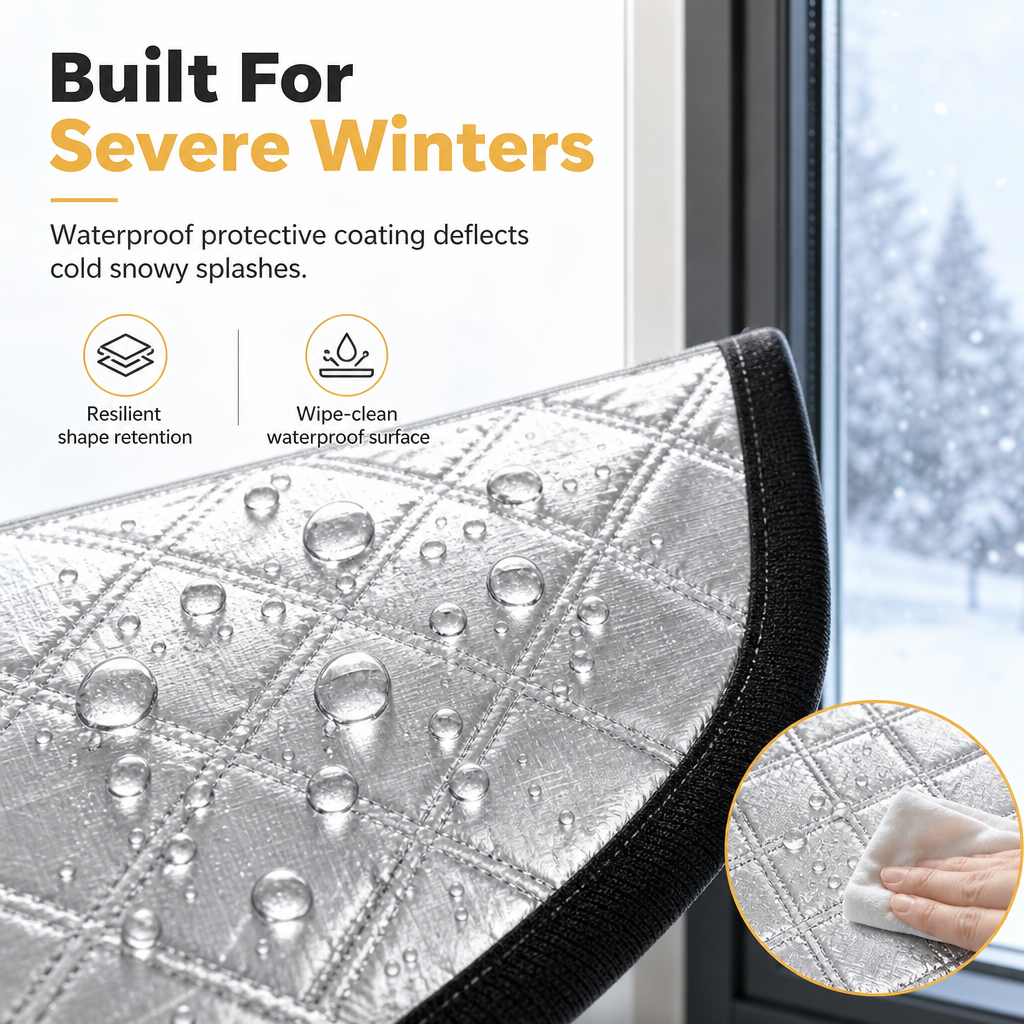 Wärmeisolierender Fenstervorhang aus Graphen zum Schutz vor Winterwind