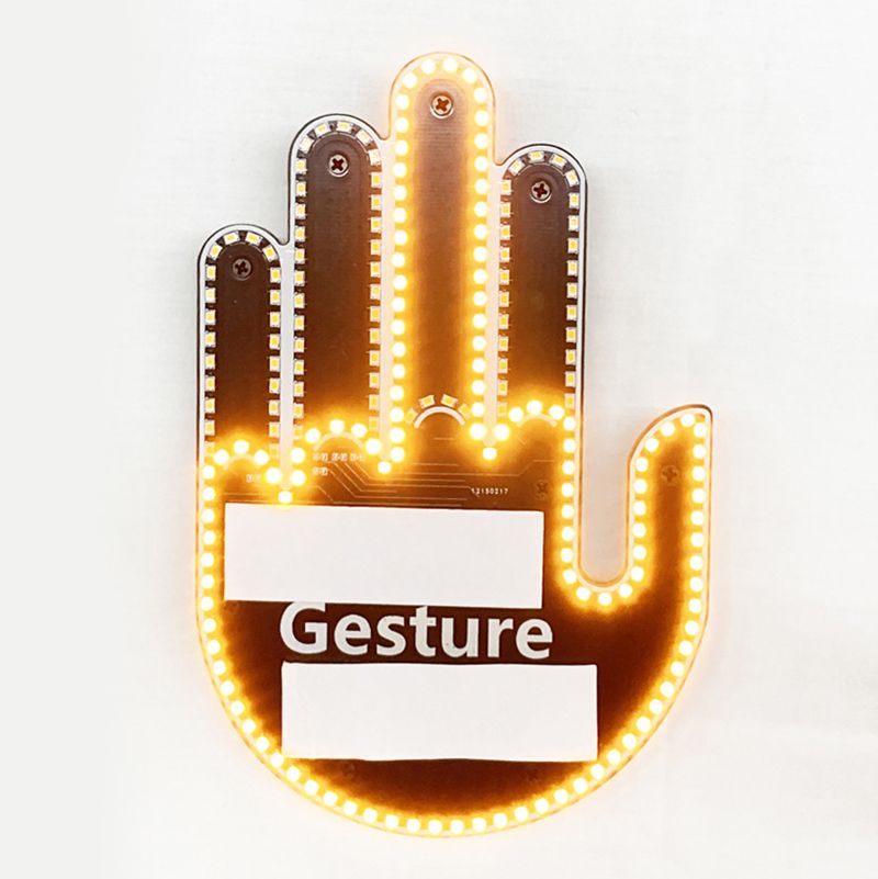 Mittelfinger-Gestenleuchte mit Fernbedienung