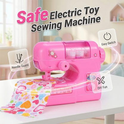 🧵 Mini-Elektro-Nähmaschine Spielzeug mit Nadelschutz