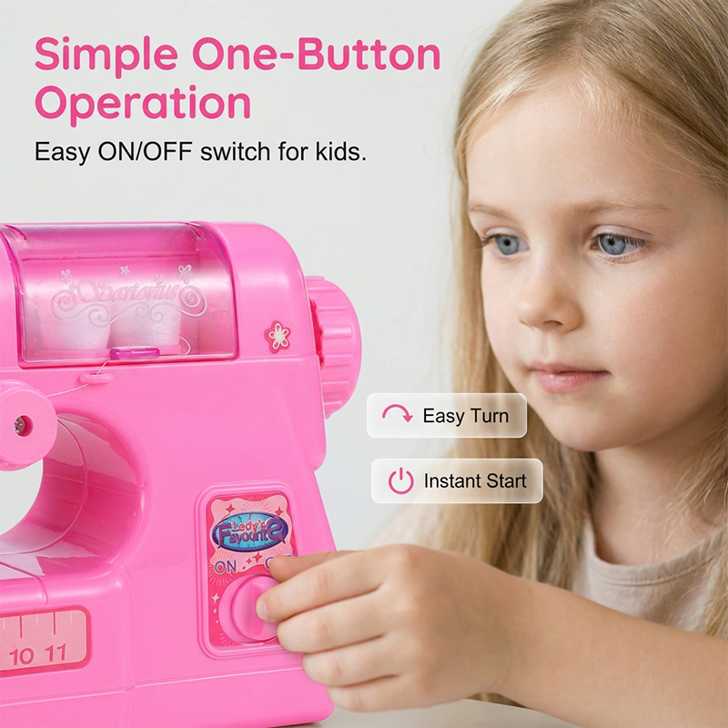 🧵 Mini-Elektro-Nähmaschine Spielzeug mit Nadelschutz