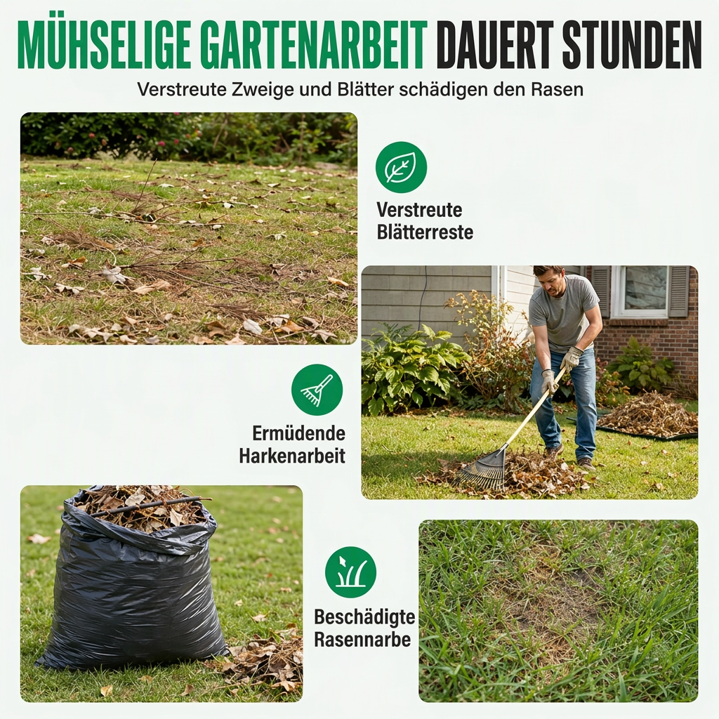 Garten Laubsammelmatte mit Mittelöffnung