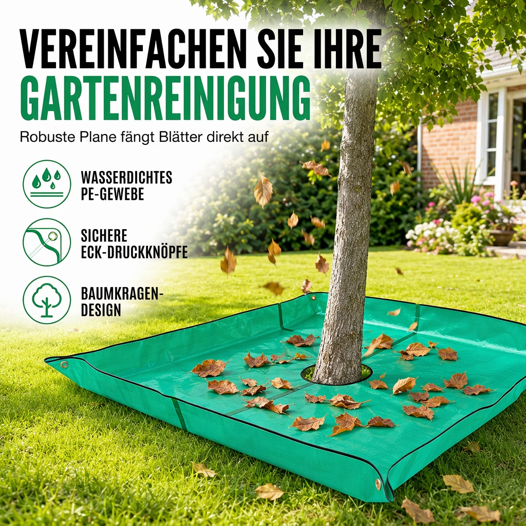Garten Laubsammelmatte mit Mittelöffnung