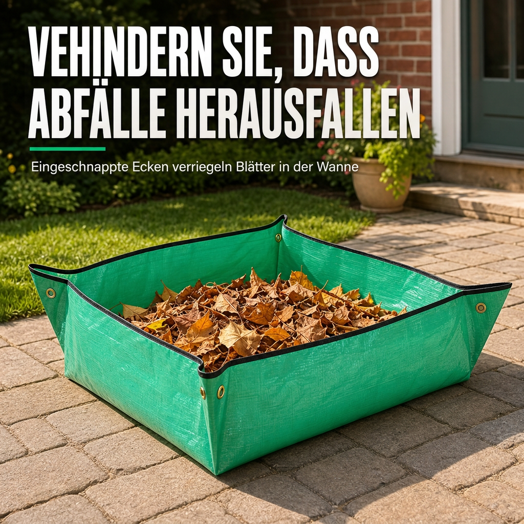 Garten Laubsammelmatte mit Mittelöffnung