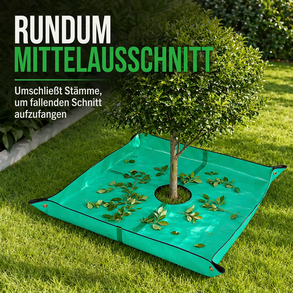 Garten Laubsammelmatte mit Mittelöffnung