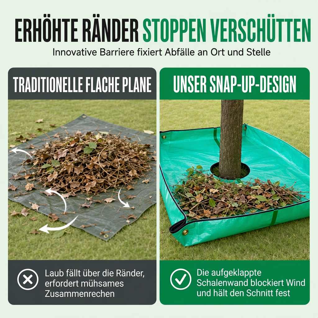 Garten Laubsammelmatte mit Mittelöffnung