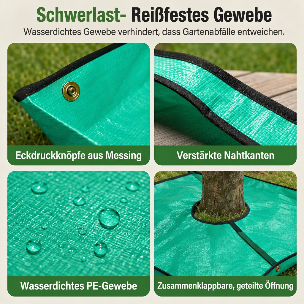 Garten Laubsammelmatte mit Mittelöffnung