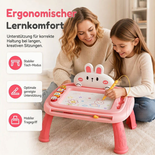 🔥50 % Rabatt🔥🎨 Magnetisches Zeichenbrett für Kinder – bunter, abwischbarer Zeichenblock mit Stift und 4 Stempeln
