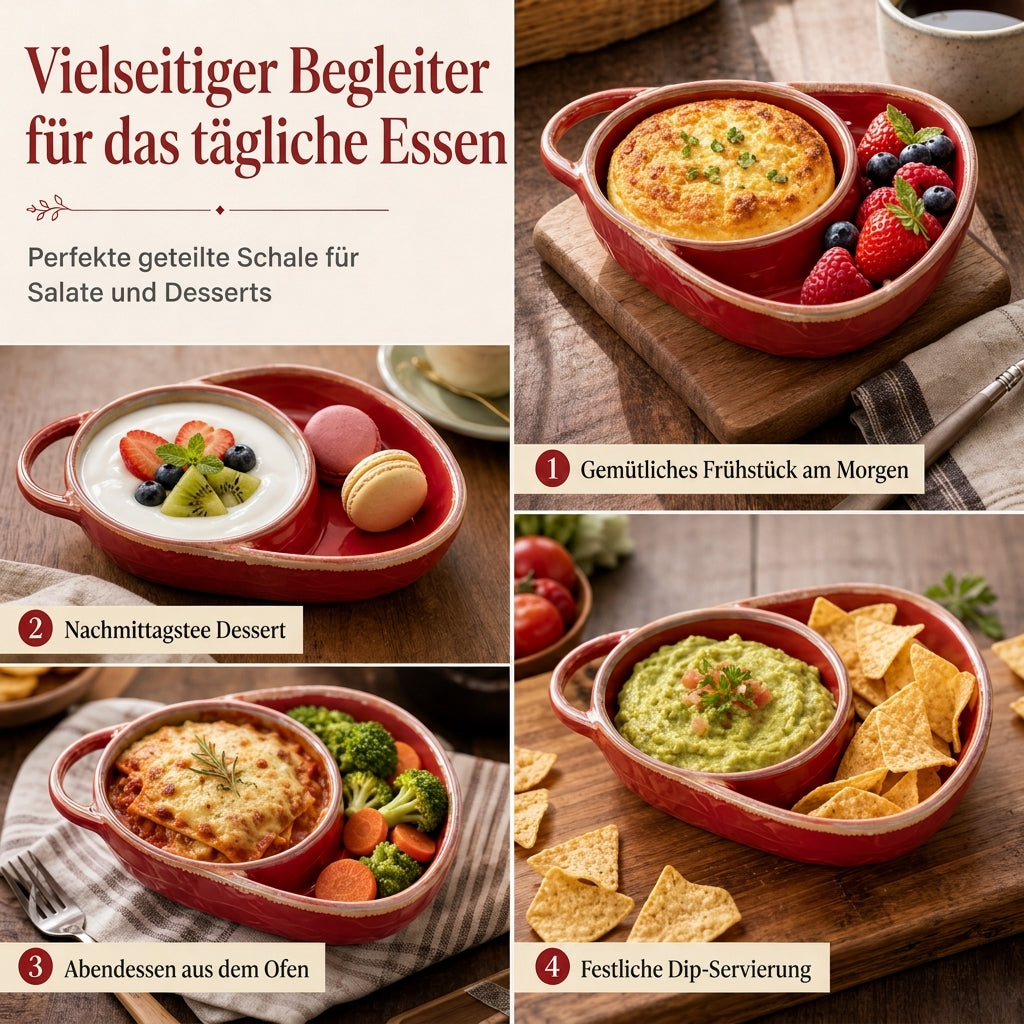 Retro Keramik Auflaufform mit einzelnem Griff
