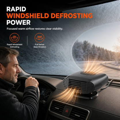 🎉🔥Über 55.000 Mal verkauft!👍🎁Mini 12V Auto-Heizlüfter & Entfroster – Schnelle Scheibenentnebelung gegen beschlagene Scheiben