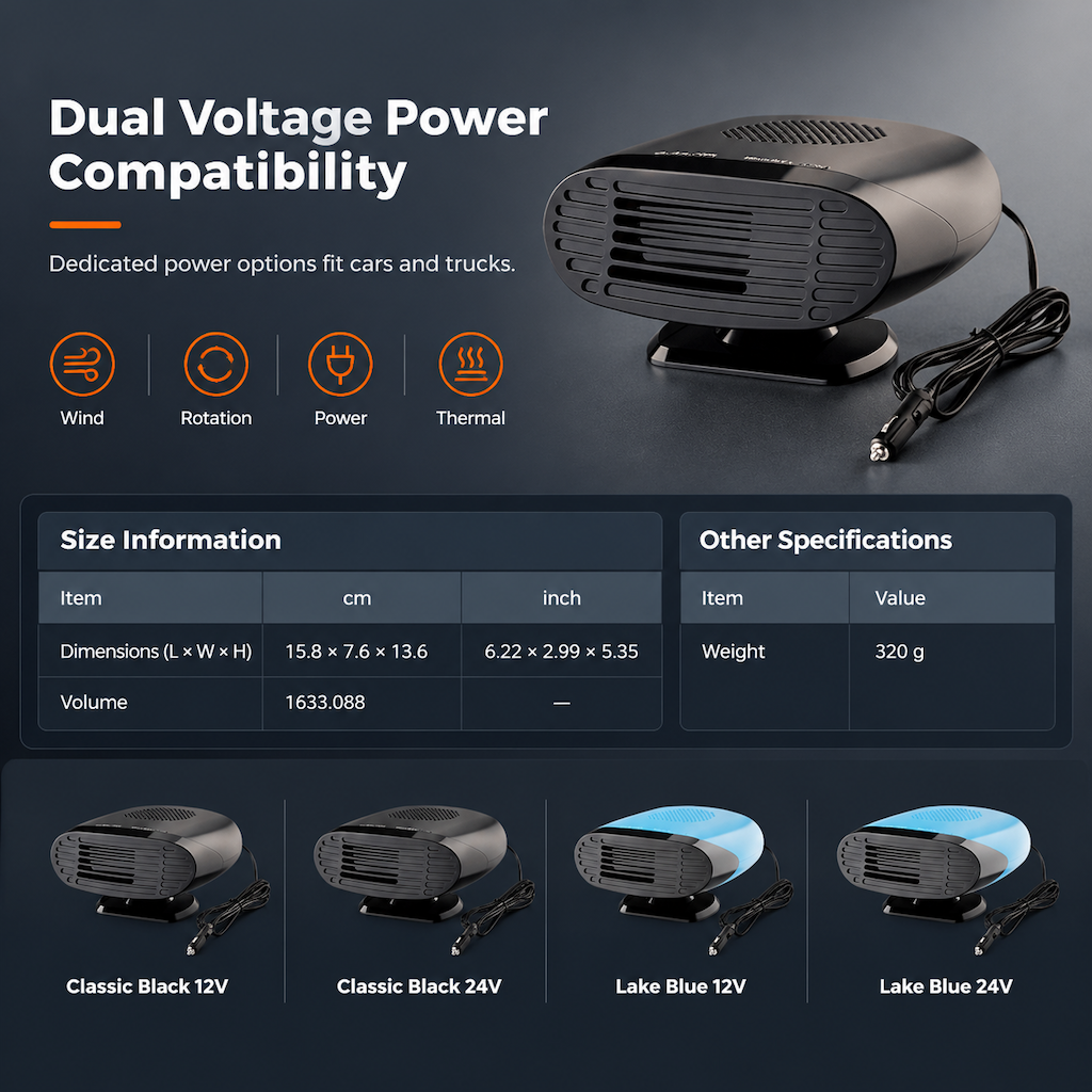 🎉🔥Über 55.000 Mal verkauft!👍🎁Mini 12V Auto-Heizlüfter & Entfroster – Schnelle Scheibenentnebelung gegen beschlagene Scheiben