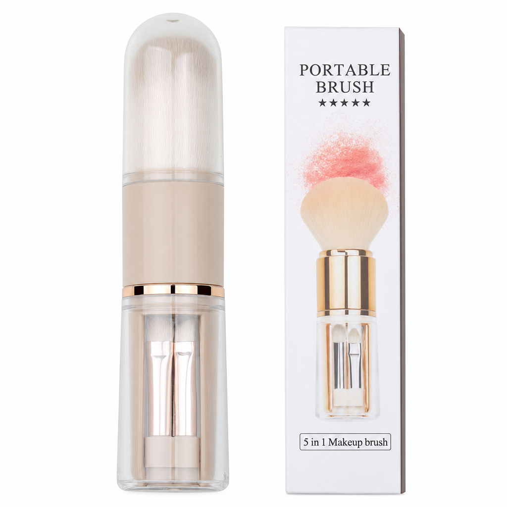 ✨ 50% RABATT! 💄 6-in-1 Make-up-Pinsel – Für Puder, Rouge & Lippen, praktisch zum Mitnehmen 💋