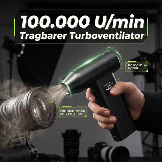 💨 Aufladbarer Luftgebläse – 100.000 U/min, 6000 mAh & integrierte Beleuchtung. Bläst Staub aus Tastaturen, Autos & Fugen. USB-C! ✨🔋