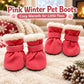 Warme Winterhundeschuhe mit weichem Plüschfutter