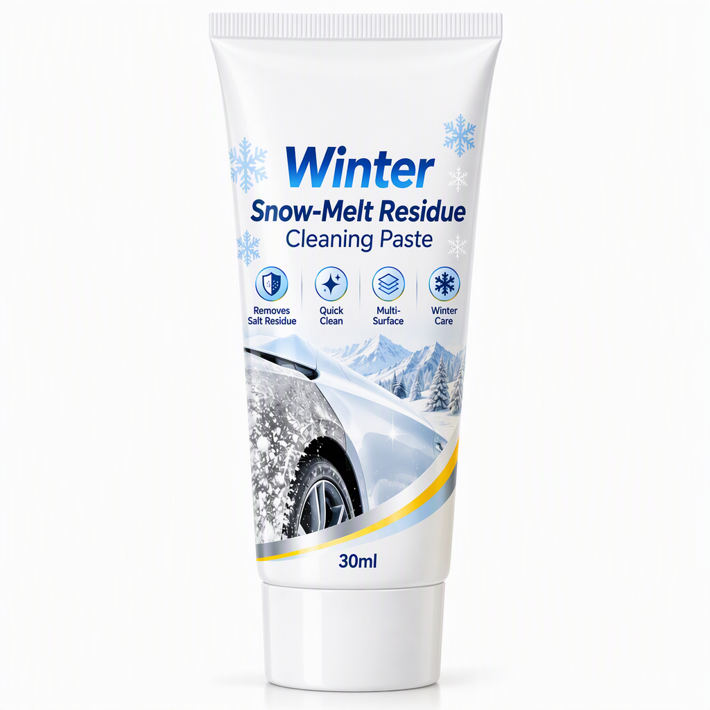 Reinigungspaste zur Entfernung von Schneeschmelzrückständen und Salzflecken im Winter für die Karosserie, inklusive Reinigungsschwamm, 30 ml