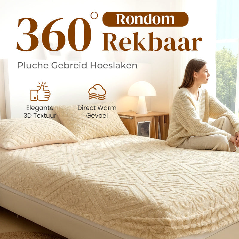 360° Rundum-Stretch-Spannbettlaken aus weichem Strick