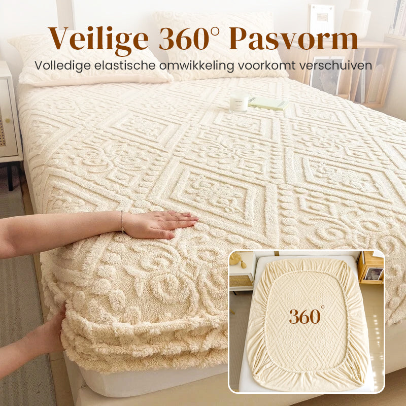360° Rundum-Stretch-Spannbettlaken aus weichem Strick