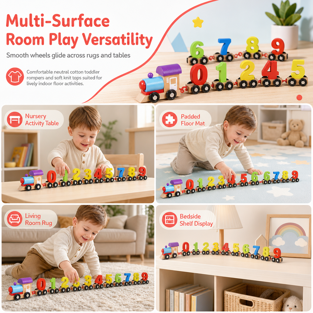 📢📢 50 % Rabatt!! 🚂Magnetischer Zahlenzug aus Holz, Lernspielzeug für Kleinkinder, perfektes Geschenk für Jungen und Mädchen🎁