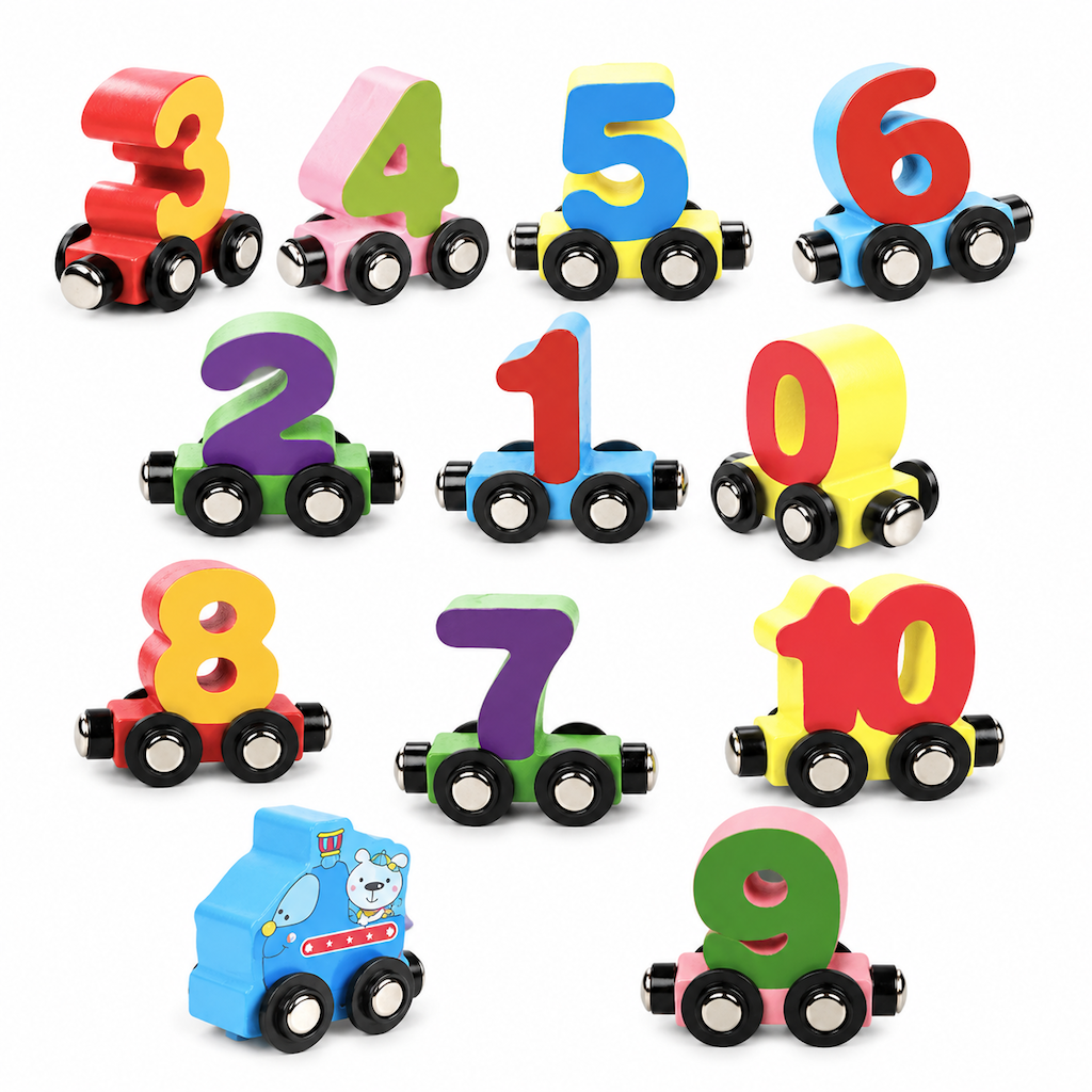 📢📢 50 % Rabatt!! 🚂Magnetischer Zahlenzug aus Holz, Lernspielzeug für Kleinkinder, perfektes Geschenk für Jungen und Mädchen🎁