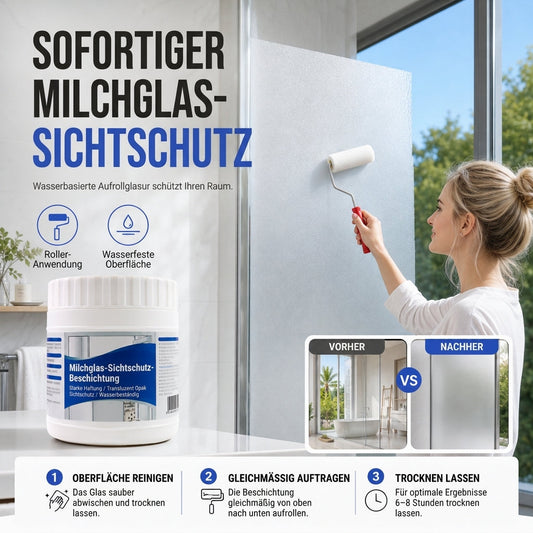 🪟 Wasserbasierte, wasserdichte Mattglasfolie – Selbstklebende Fensterfolie für Sichtschutz & Dekoration