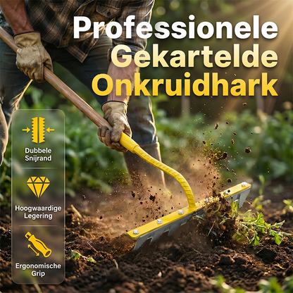 Doppelte Kartell-Gartenharke von Schöffel mit Wetterhaken