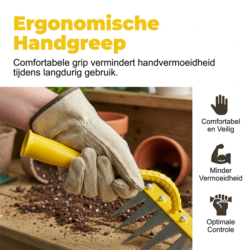 Doppelte Kartell-Gartenharke von Schöffel mit Wetterhaken
