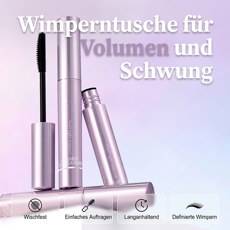 Volumen-Wimperntusche und Wimpernzange
