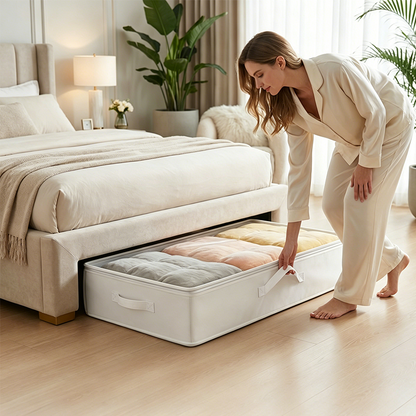 Faltbare Aufbewahrungstasche für unter dem Bett mit Reißverschlussdeckel
