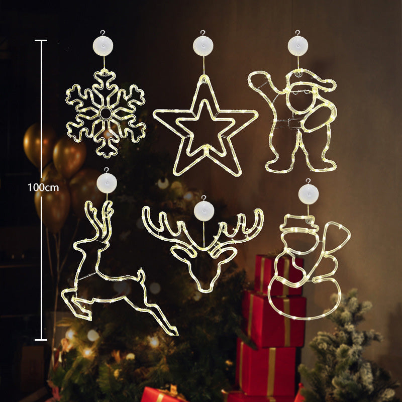 🎄❄️ DIY-Weihnachts-Schneeflocken-LED-Lichter mit Saugnäpfen ✨ | Batteriebetrieben, warmes Licht und mehrfarbig, Fensterlichter mit Saugnäpfen, Weihnachtsdekoration für Zuhause und Partys