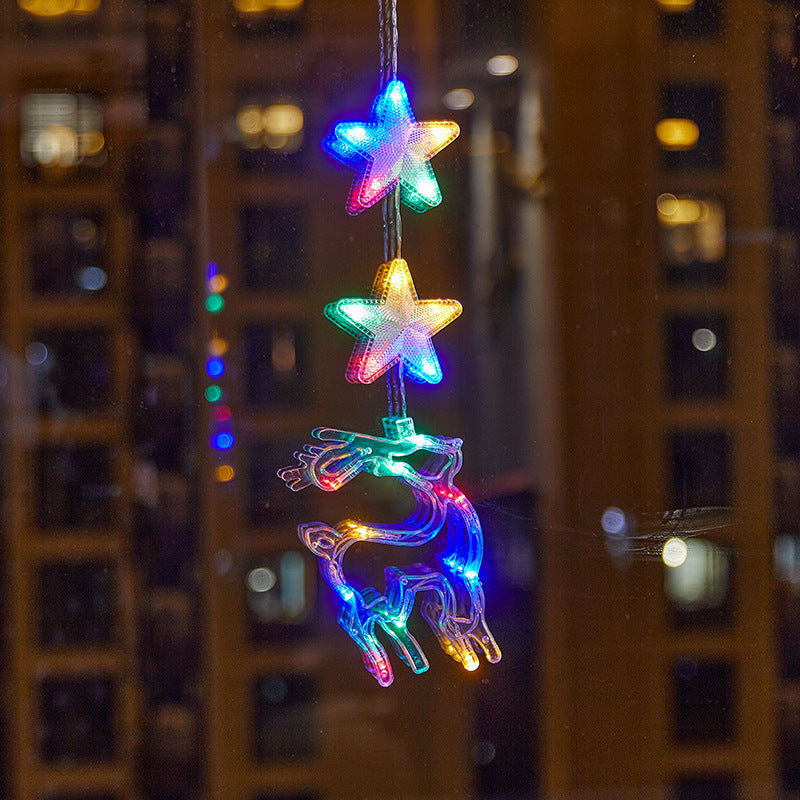🎄❄️ DIY-Weihnachts-Schneeflocken-LED-Lichter mit Saugnäpfen ✨ | Batteriebetrieben, warmes Licht und mehrfarbig, Fensterlichter mit Saugnäpfen, Weihnachtsdekoration für Zuhause und Partys