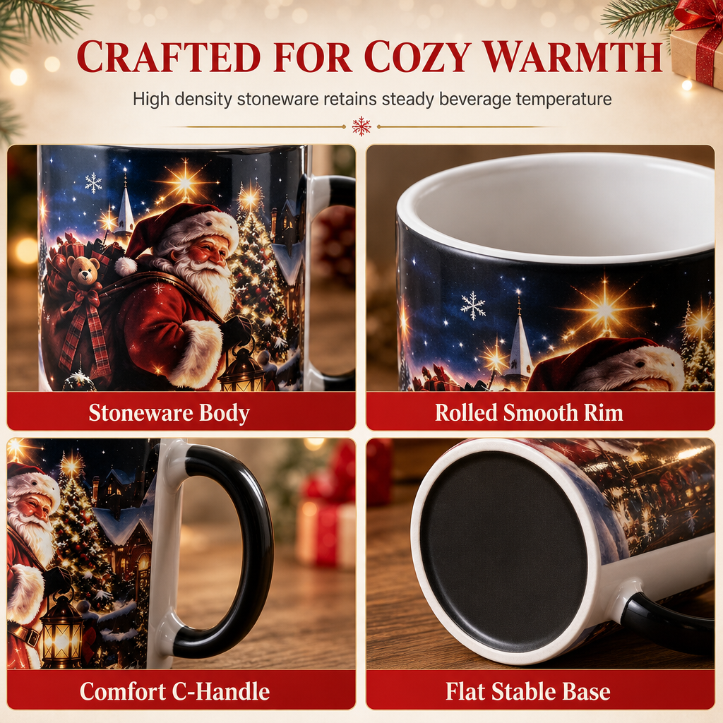 ⏳Zeitlich begrenztes Angebot⏳ 🎅 50% RABATT! 🎁 Weihnachtsmann-Tasse mit Thermo-Farbwechseleffekt – Farbe ändert sich bei heißem Getränk