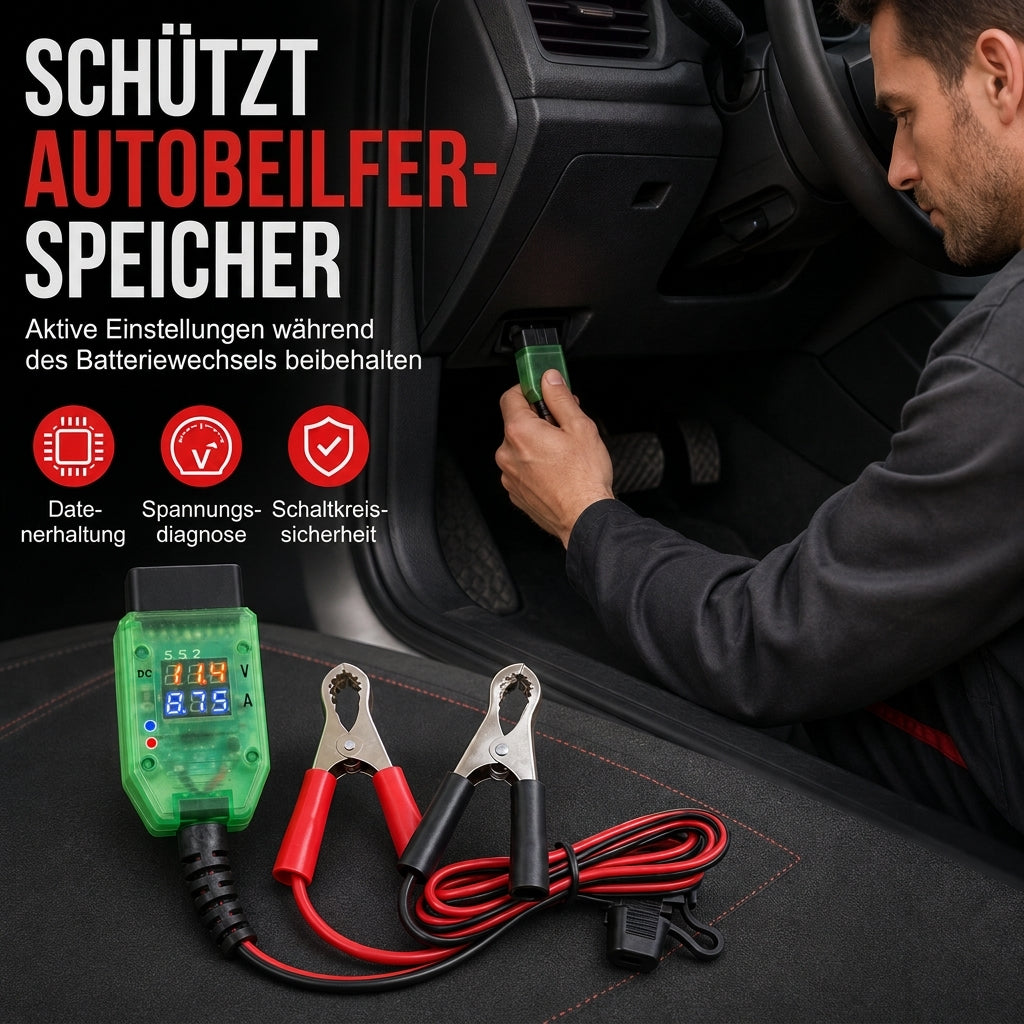 ⚡ 50% RABATT 🔋 OBDII 12V bilminnesbevarare med spänningsindikator