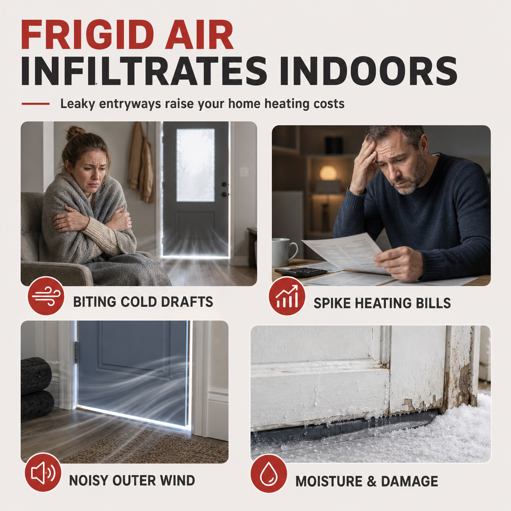 Verdickter, magnetischer, wärmeisolierender Türvorhang – wind- und schalldicht – aus Oxford-Baumwollstoff für den Winter