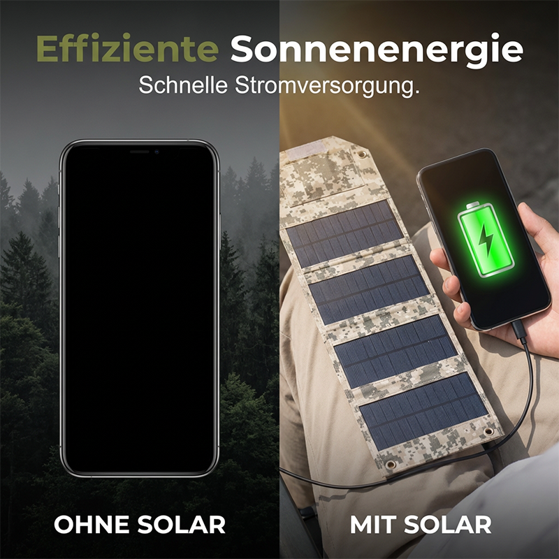 Tragbares Solarpanel für Outdoor-Abenteuer