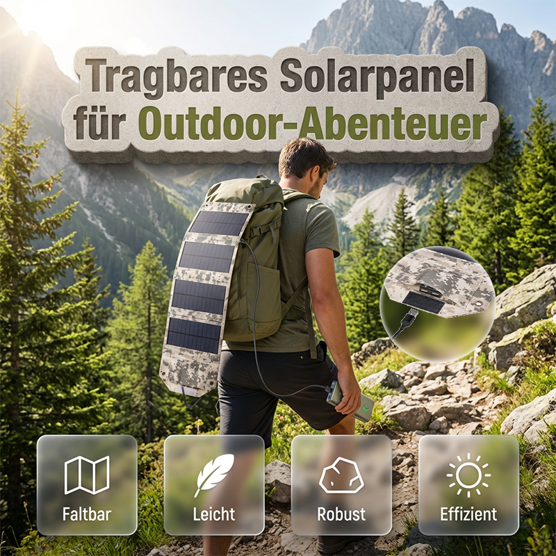 Tragbares Solarpanel für Outdoor-Abenteuer