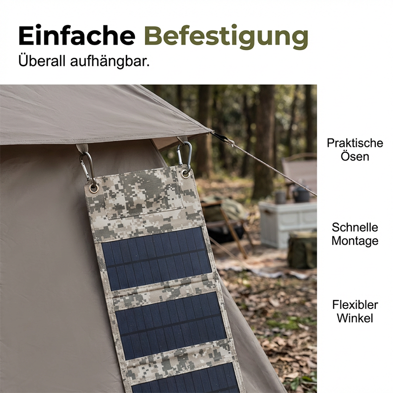 Tragbares Solarpanel für Outdoor-Abenteuer