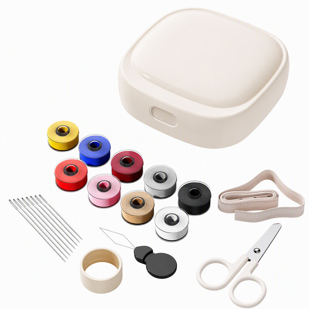 Tragbares Mini-Magnet-Nähset mit rollbaren Garnspulen