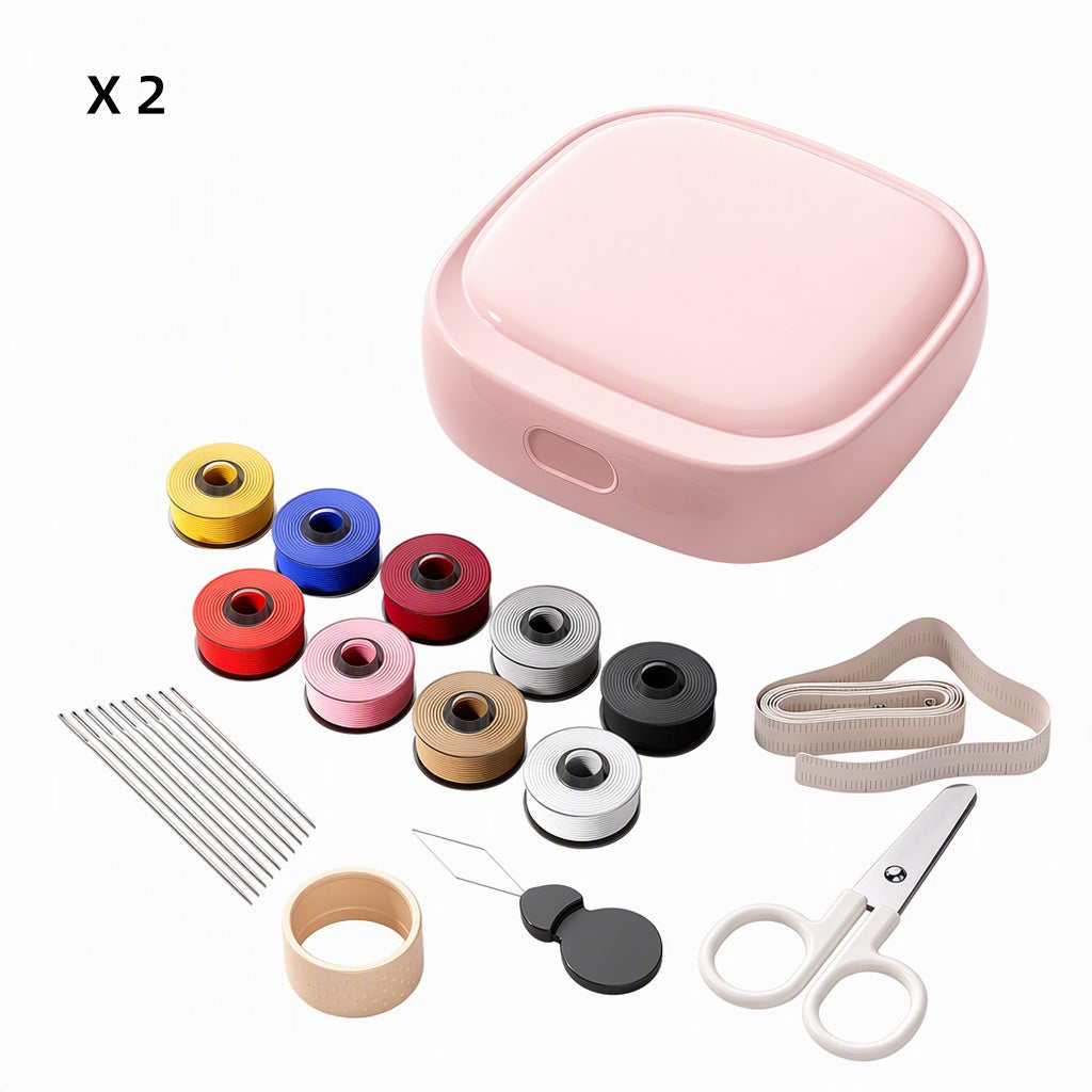 Tragbares Mini-Magnet-Nähset mit rollbaren Garnspulen