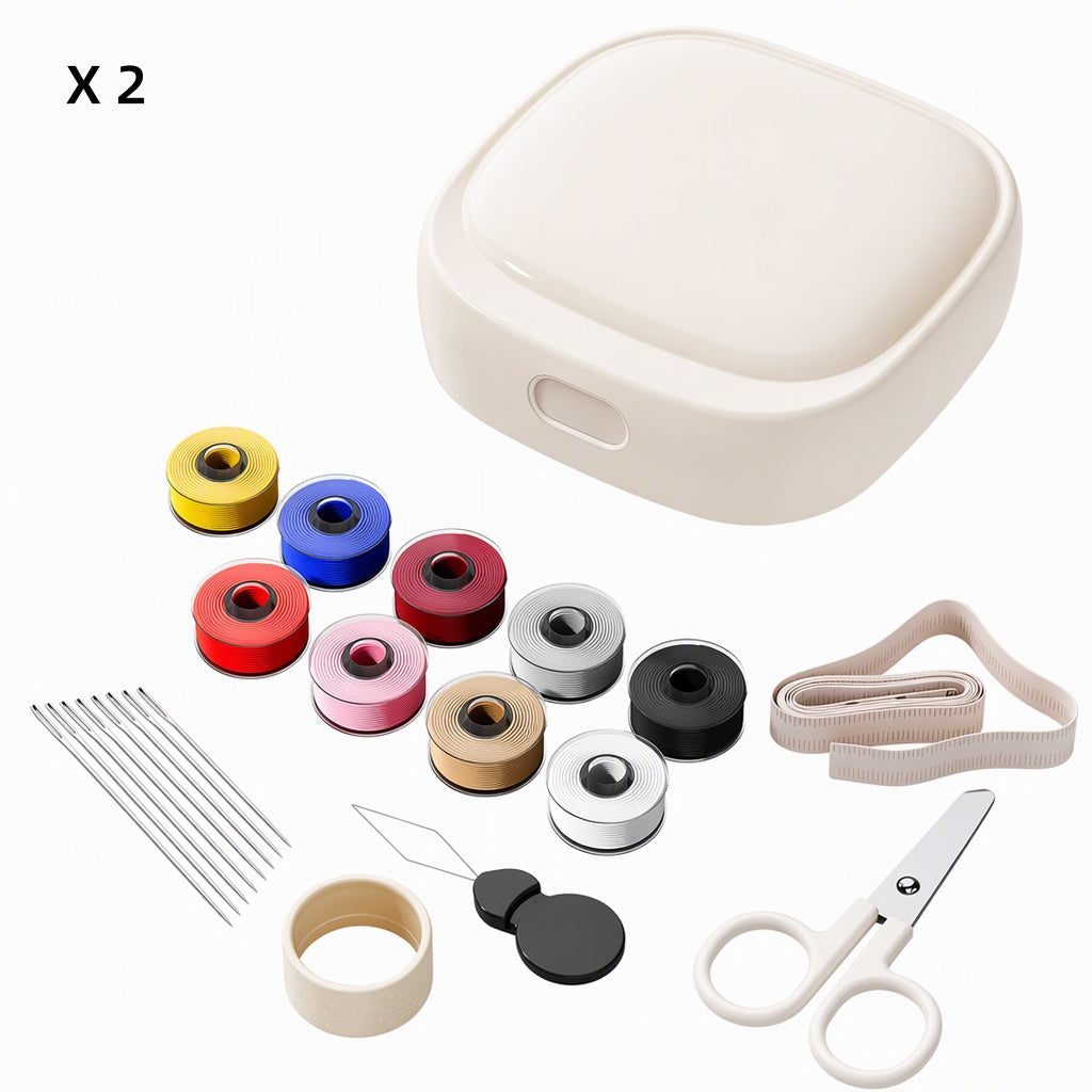 Tragbares Mini-Magnet-Nähset mit rollbaren Garnspulen