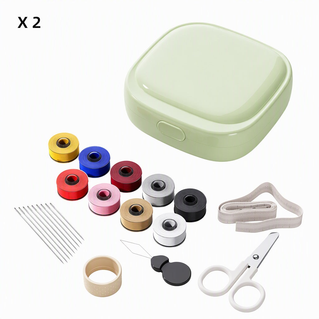 Tragbares Mini-Magnet-Nähset mit rollbaren Garnspulen