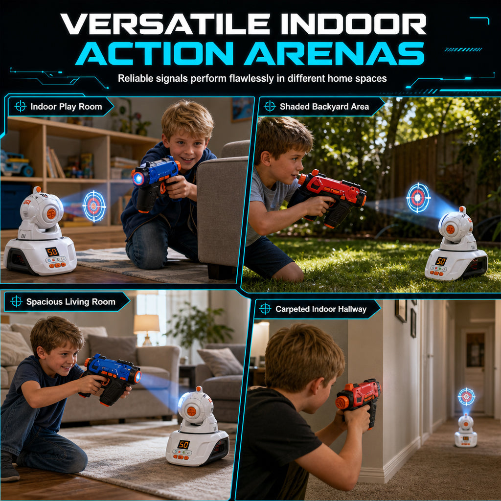 🎃 50 % HALLOWEEN-RABATT! 🔫 Laser-Tag-Blaster für Kinder – mit LED & Sound!