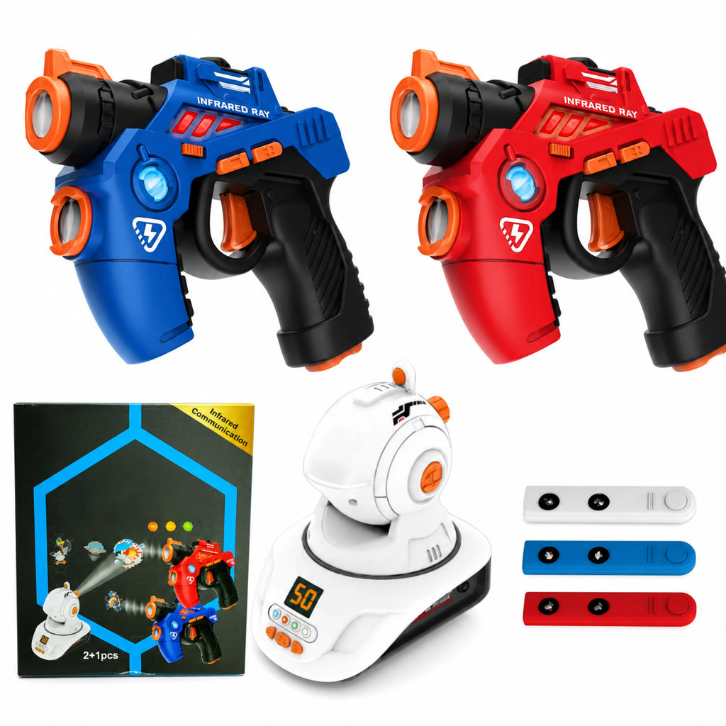 🎃 50 % HALLOWEEN-RABATT! 🔫 Laser-Tag-Blaster für Kinder – mit LED & Sound!