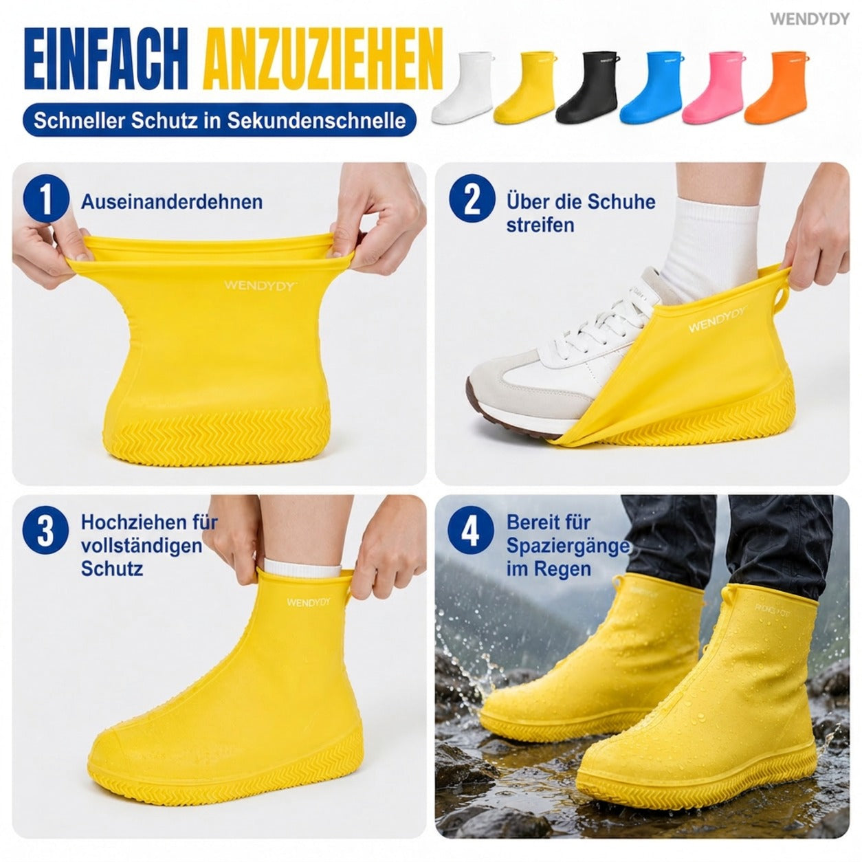 Dicke, abriebfeste, wasserdichte Überschuhe