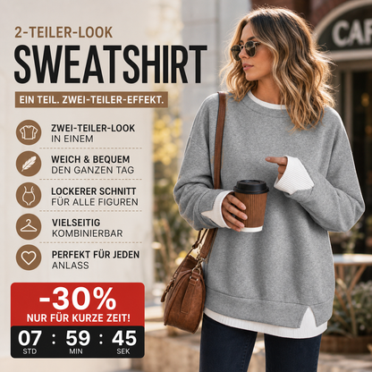 ✨Zweiteiliges Sweatshirt mit Lagenlook für Damen ✨👍