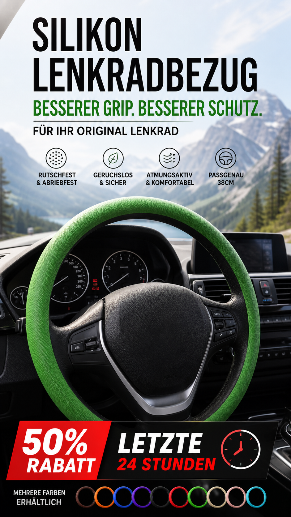 🎁 Heißer Verkauf 🔥 Silikon-Lenkradbezug für das ganze Jahr
