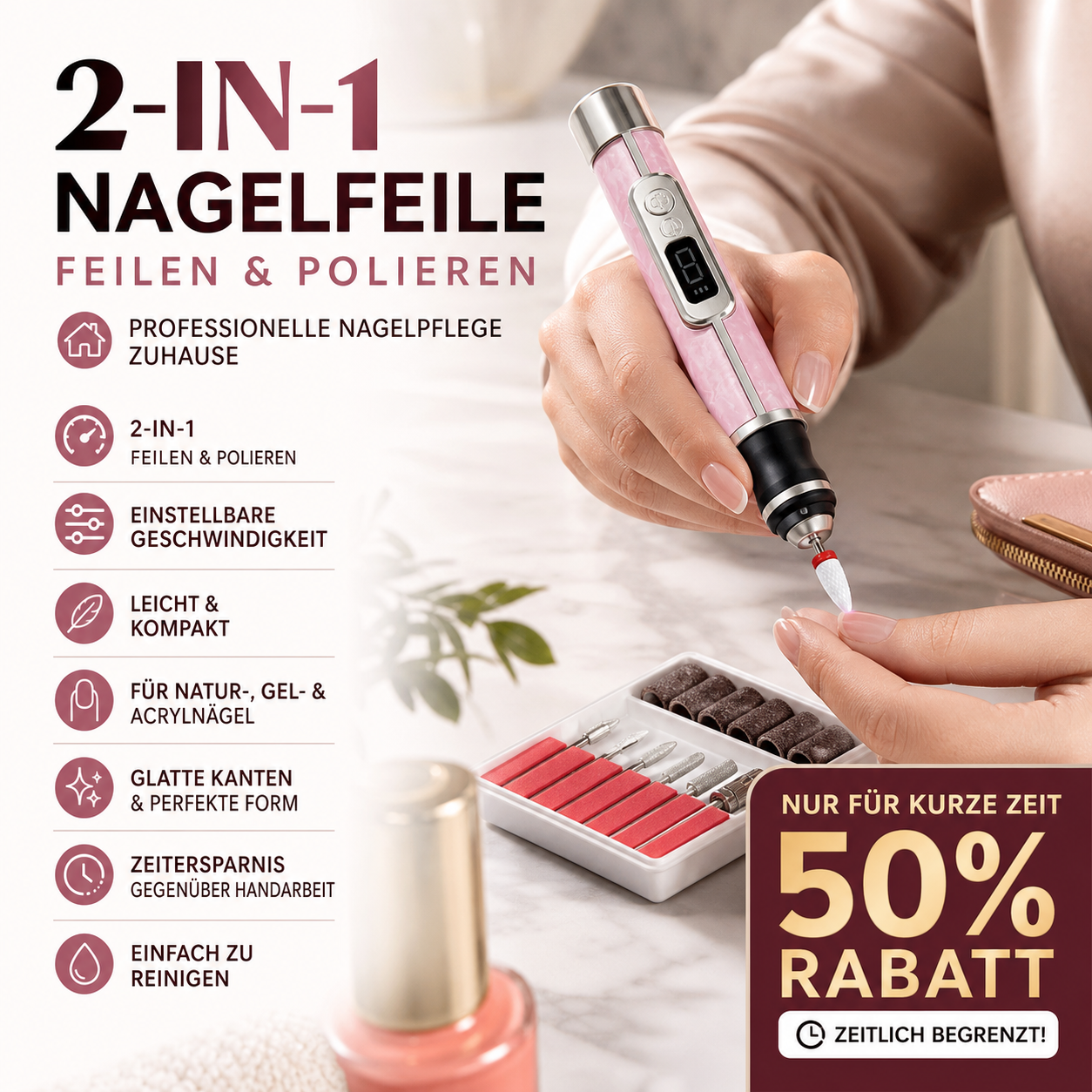 2-in-1 Electric Nail File