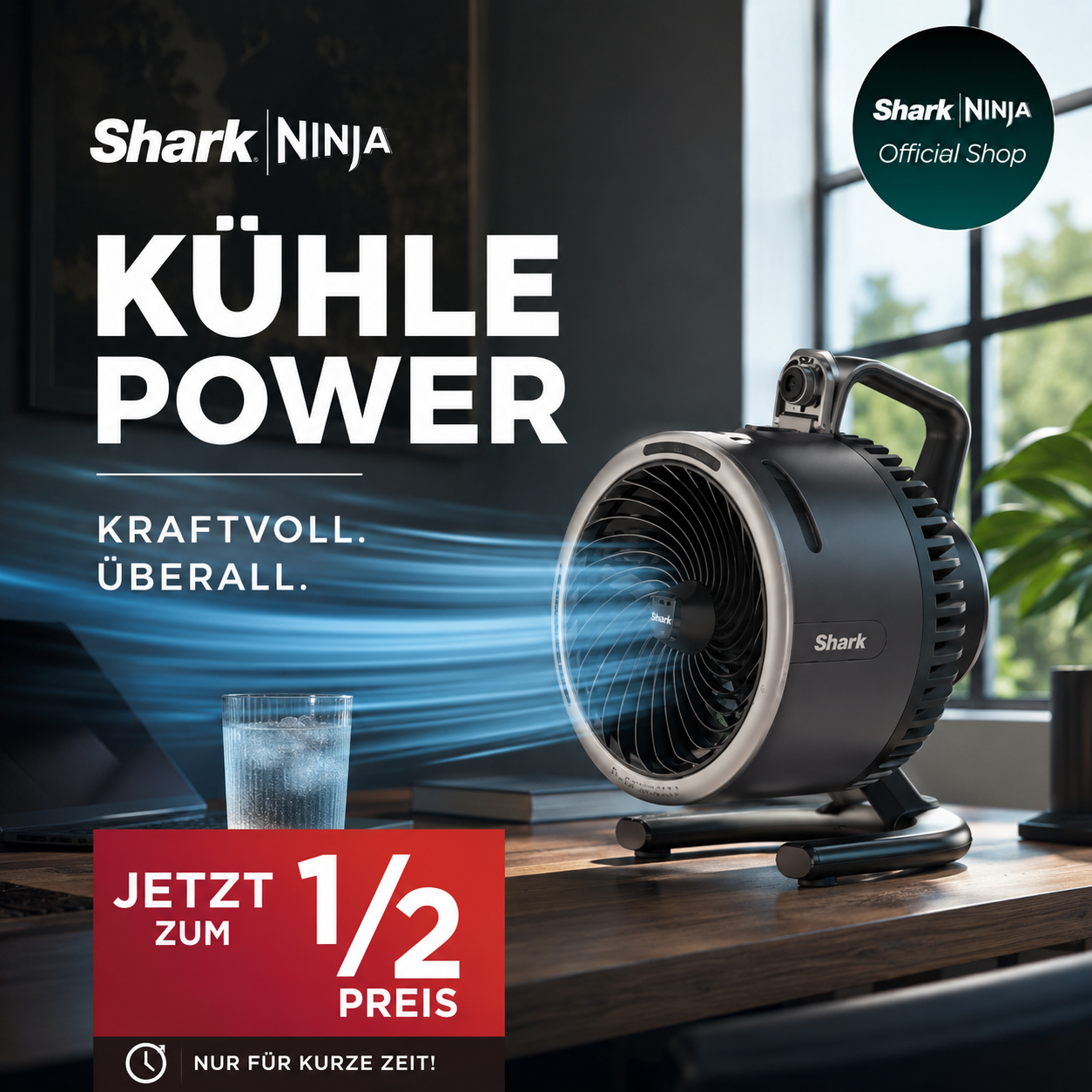 🌀Shark Flex Breeze HydroGo Ventilator mit Sprühnebel